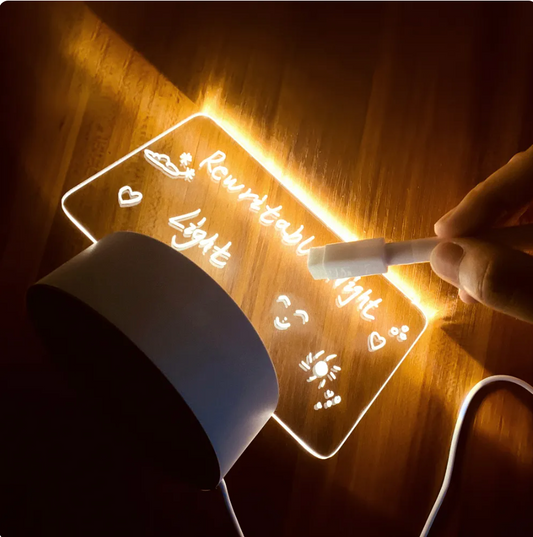 Note Board Creative Led Night Light USB Message Board Holiday Light With Pen Decoration Night Lamp